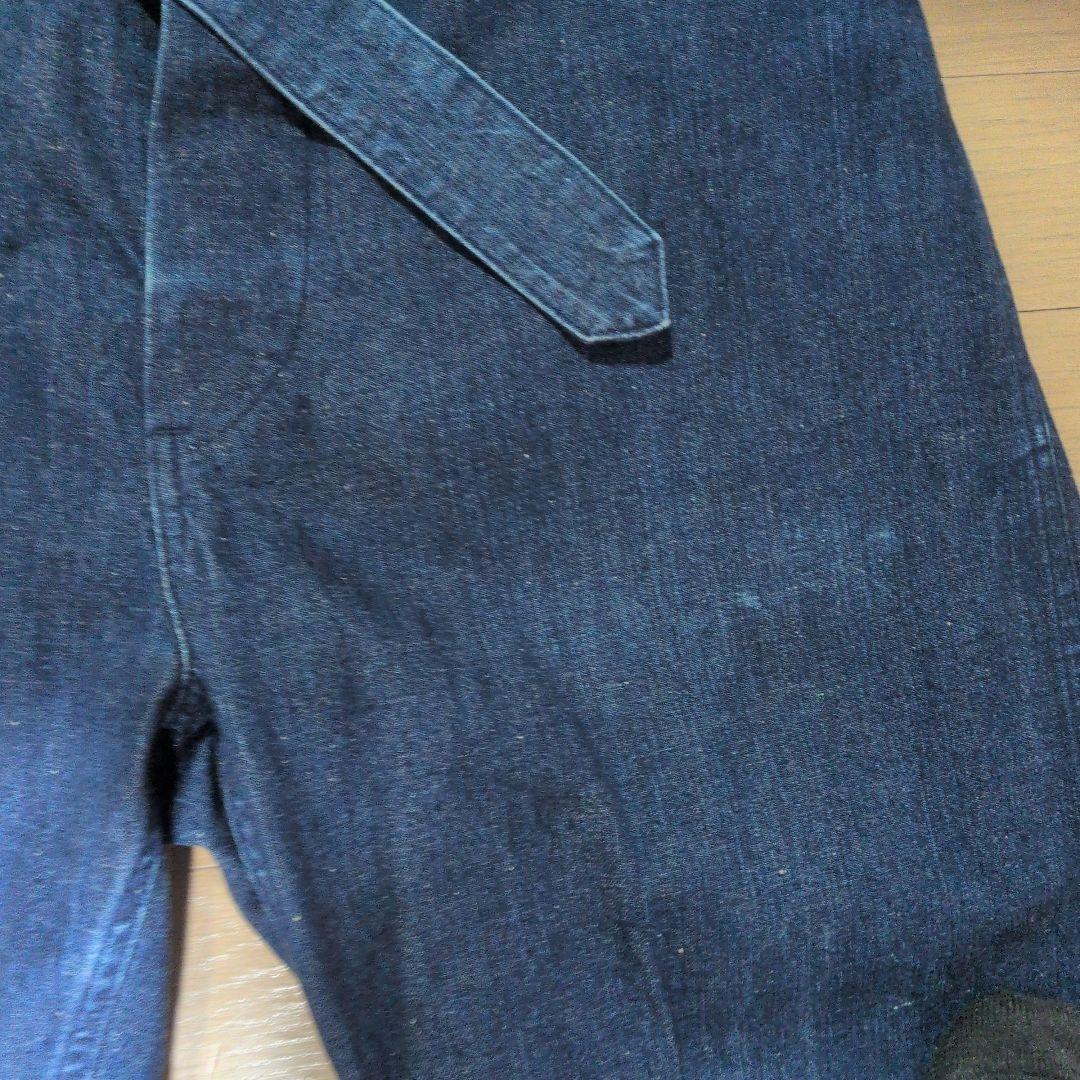 週末限定価格！COMOLI ベルテッドデニムパンツ インディゴ　サイズ1