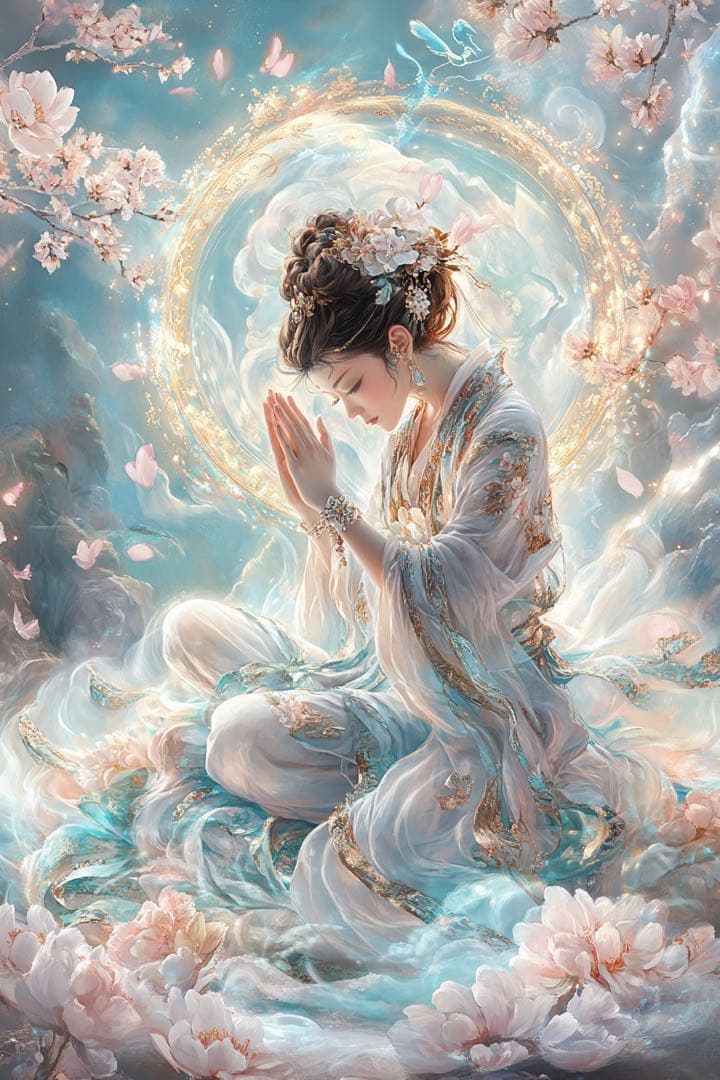 Ｐ1012 観音菩薩の開運アート【金運・厄除け・癒し】