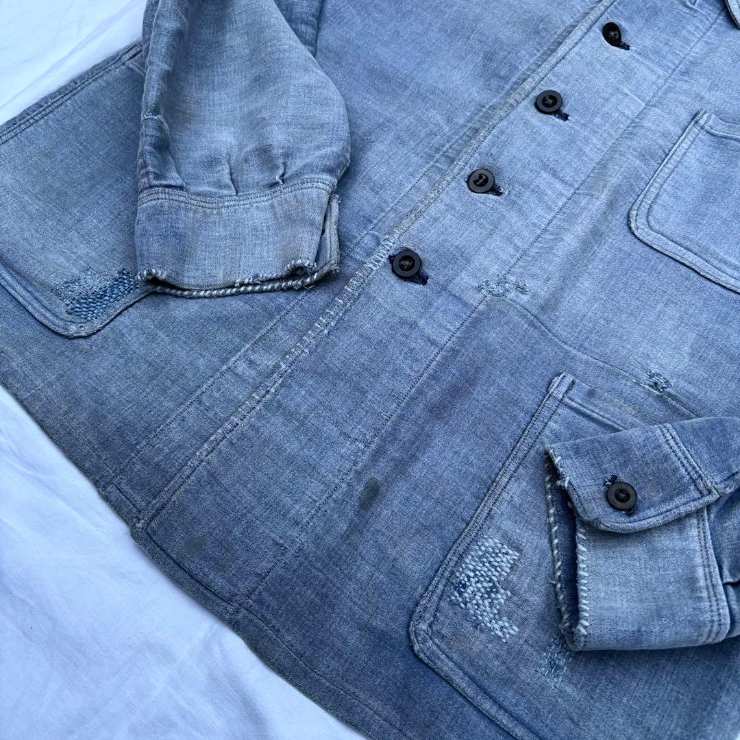 30’s~40’s モールスキン　ワークジャケット　フランス　フレンチワーク