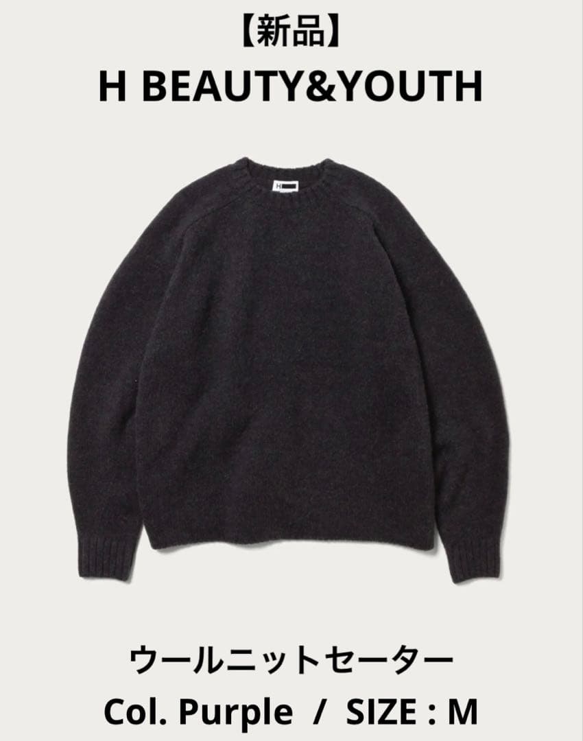 【新品】 H BEAUTY&YOUTH 24AW ウールニットセーター M