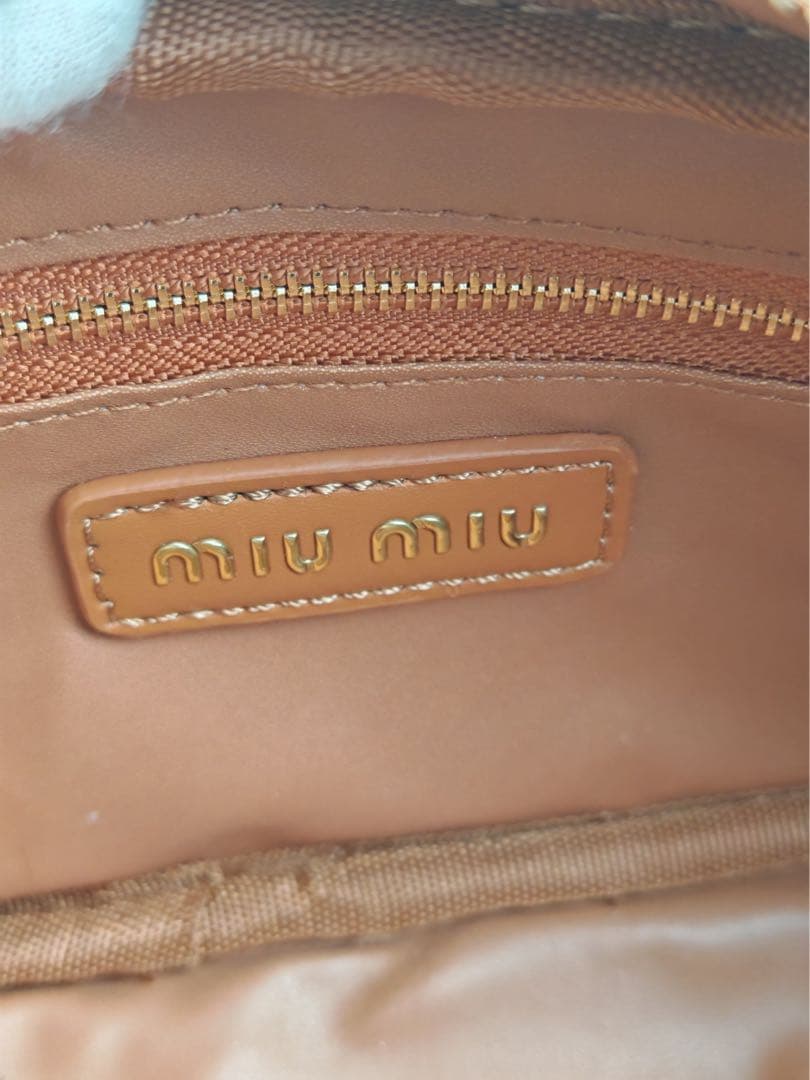 MIU MIU ハンドバッグ ショルダーバッグ ブラウン レザー 2WAY 美品