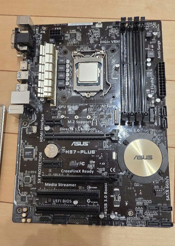 ASUSマザーボード+DDR3メモリ+CPU+電源ユニットセット