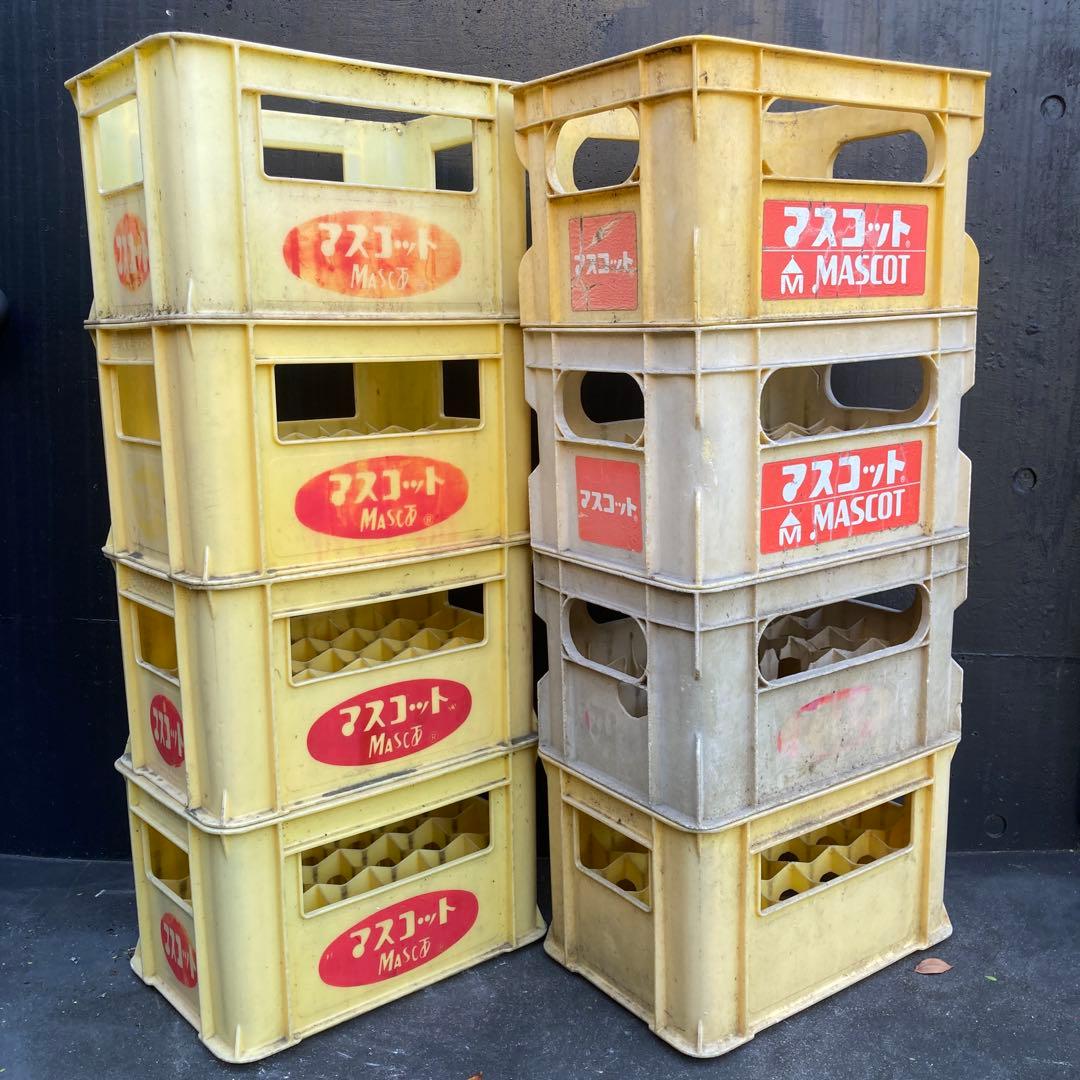 ジュース瓶ケース 8個　コンテナ　ケース　ボックス　ビールケース　マスコット　⑥
