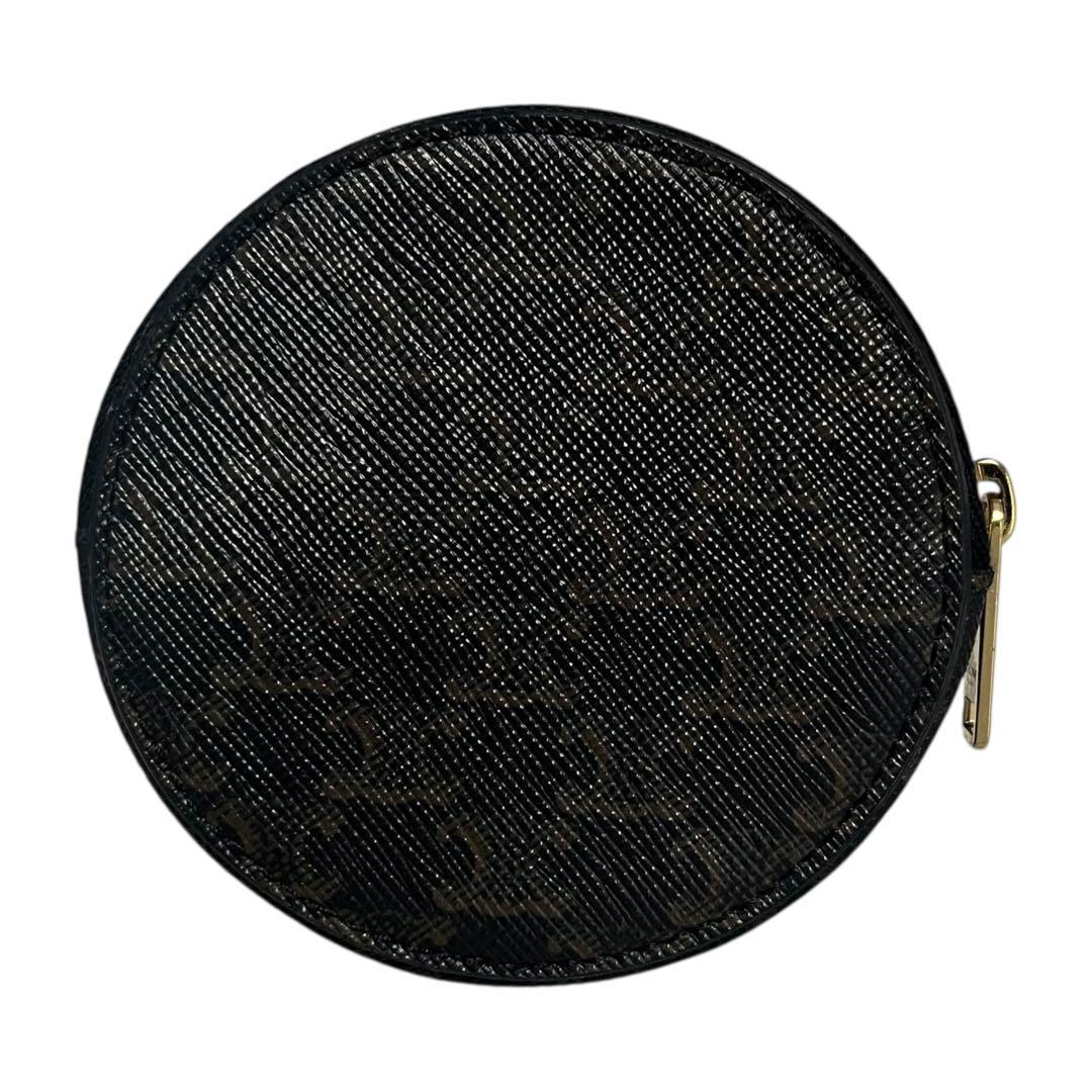 希少✨セリーヌ ケース 丸型 トリオンフ 総柄 刻印 レザー ブラック