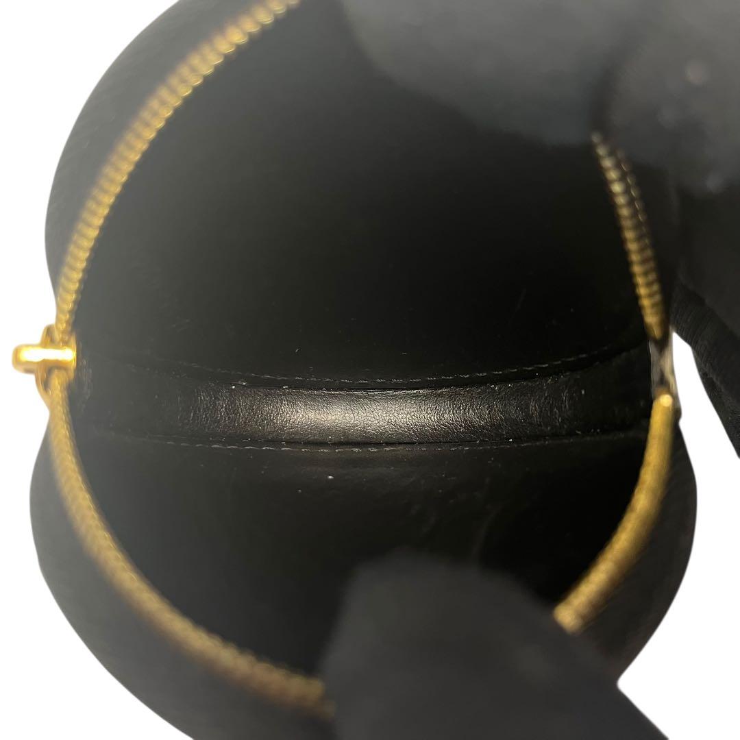 希少✨セリーヌ ケース 丸型 トリオンフ 総柄 刻印 レザー ブラック