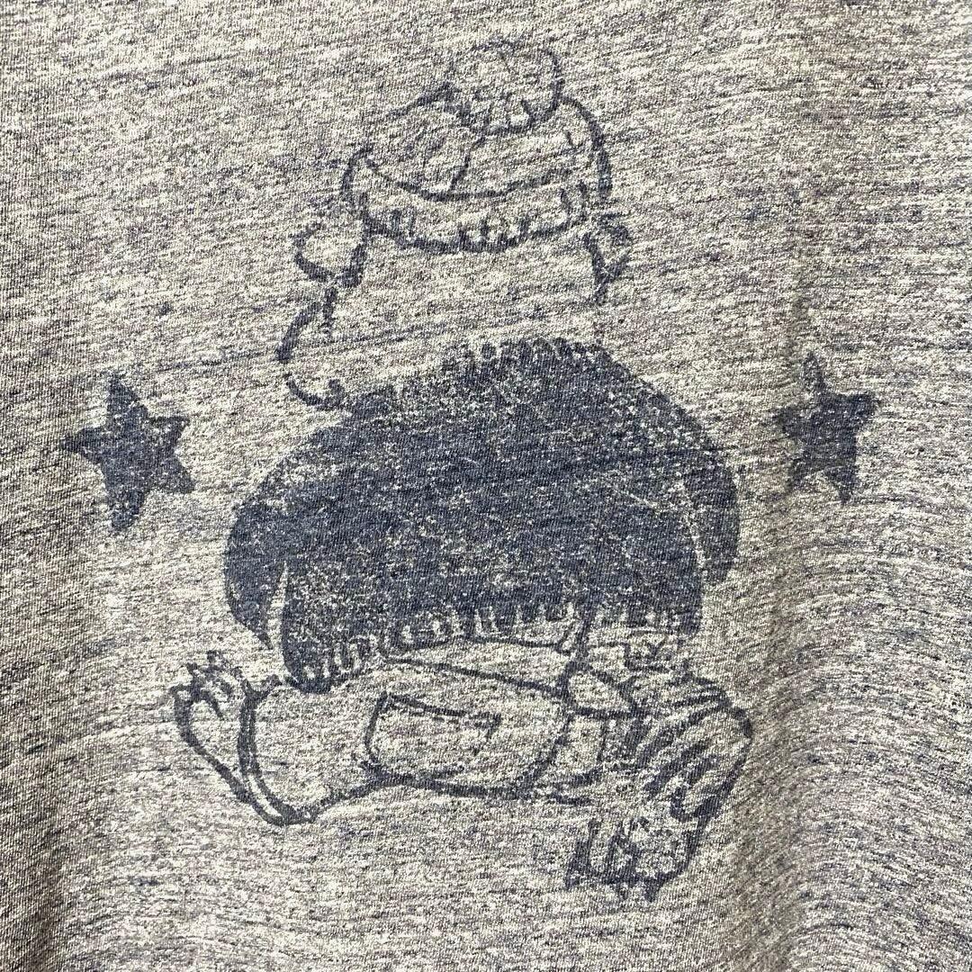 45R/45rpm日本製ブルドッグプリント 長袖 Tシャツ ロンT長袖カットソー