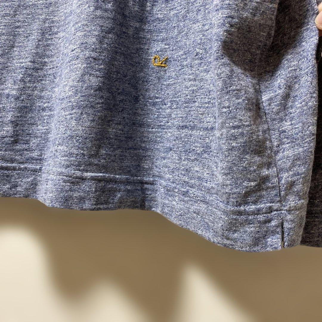 45R/45rpm日本製ブルドッグプリント 長袖 Tシャツ ロンT長袖カットソー