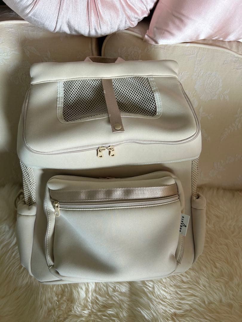 CITY DOG シティドッグ　リュック　キャリーバッグ　オフホワイト　Rサイズ