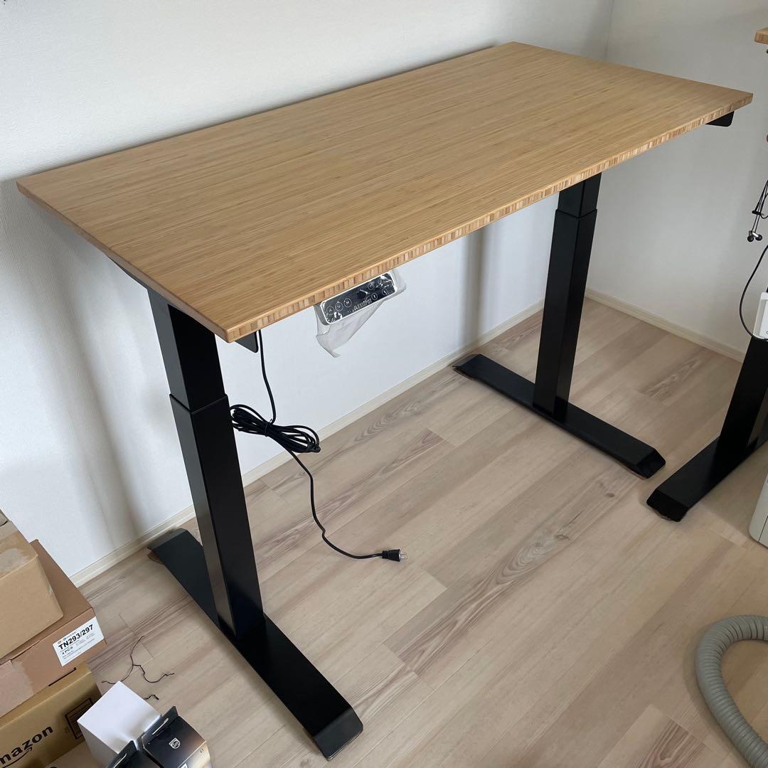 FLEXISPOT スタンディングデスク 電動式昇降デスク EJ2 バンブー天板