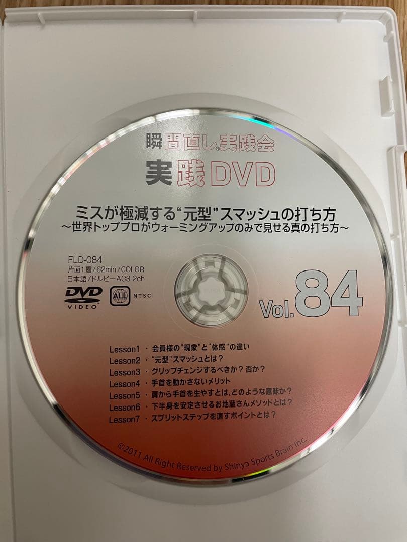 テニスDVD 田中信弥 瞬間直し実践会　Vol.84, 95, 98, 104