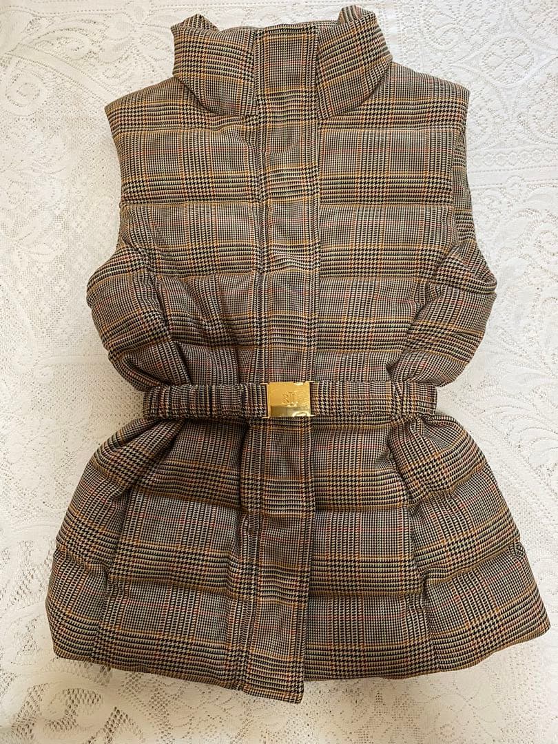 最終価格Lauren Ralph Lauren グレンチェックダウンベスト