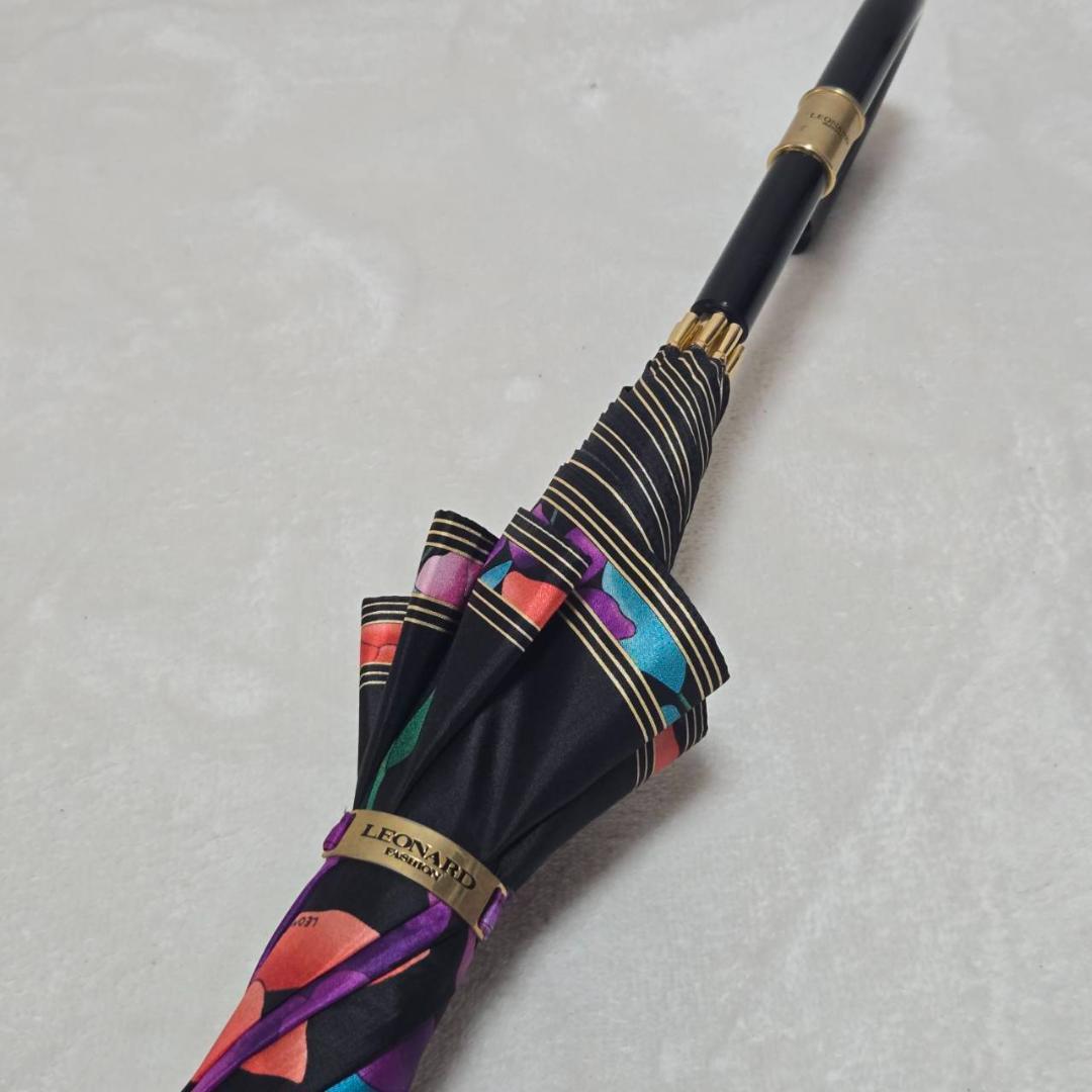 LEONARD レオナール 傘 花柄 大判108cm 晴雨兼用 レディース