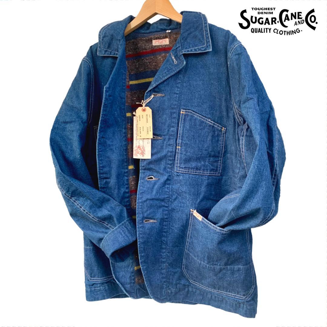【新品・未使用】SUGAR CANE ネップデニム ワークジャケット - L