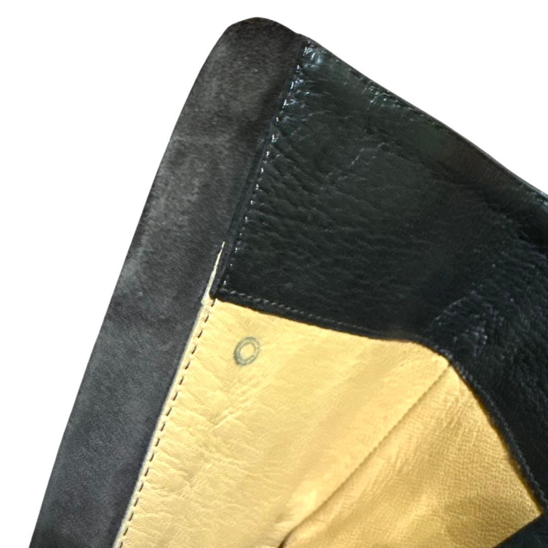 エルメス　新品　レザー ポインテッドトゥブーツ 38 バックル付き