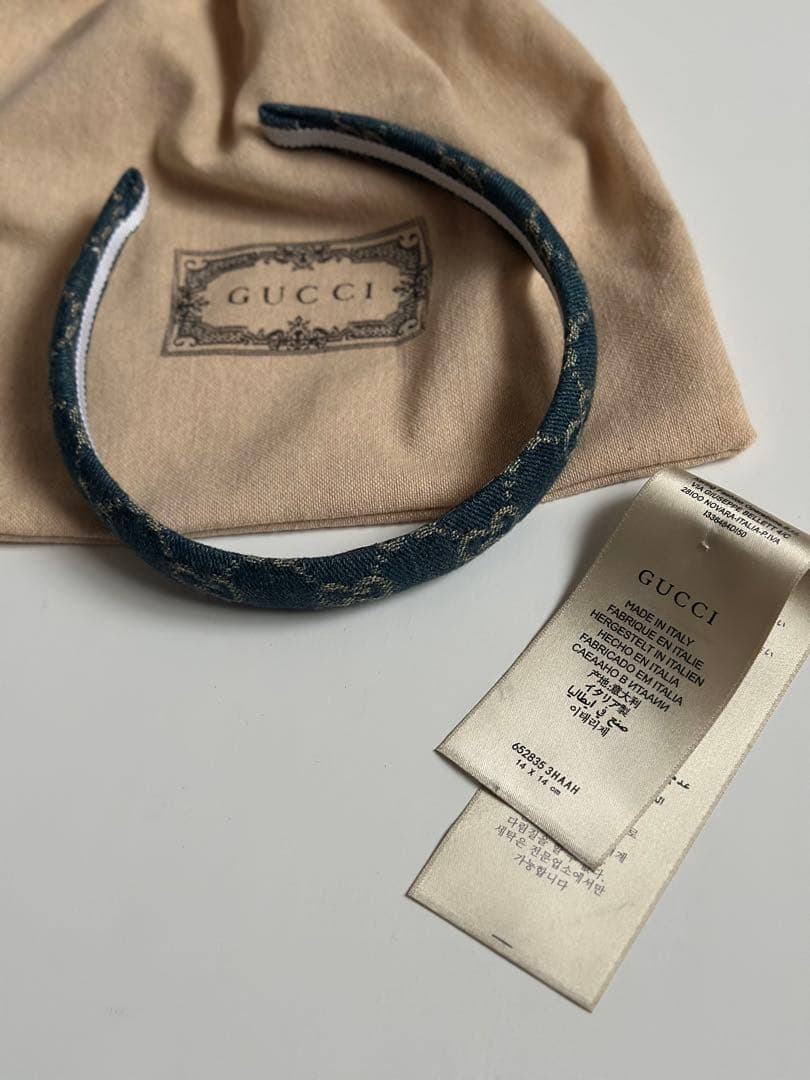 GUCCI デニム カチューシャ 美品
