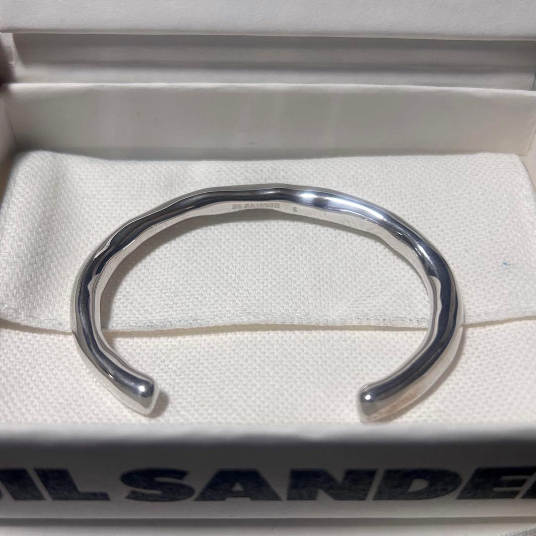 JIL SANDER シルバーバングル Sサイズ