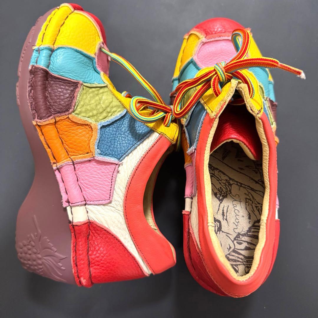 Estacion エスタシオン パッチワーク　シューズ　サイズL