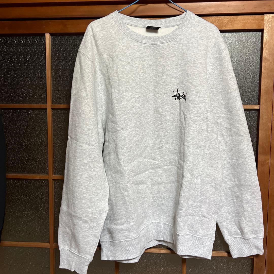 Stussy グレー スウェット トレーナーM【JPサイズL】相当