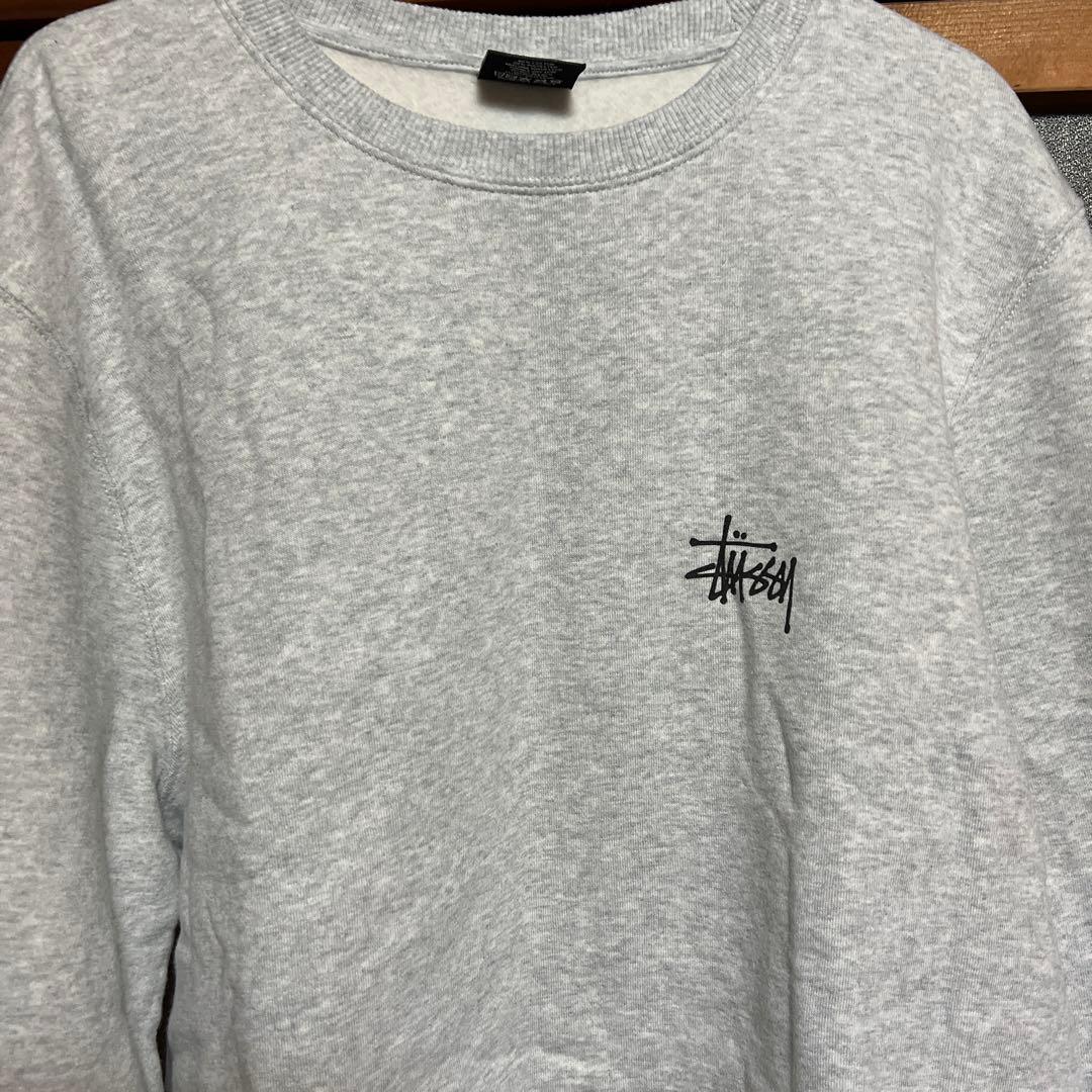 Stussy グレー スウェット トレーナーM【JPサイズL】相当