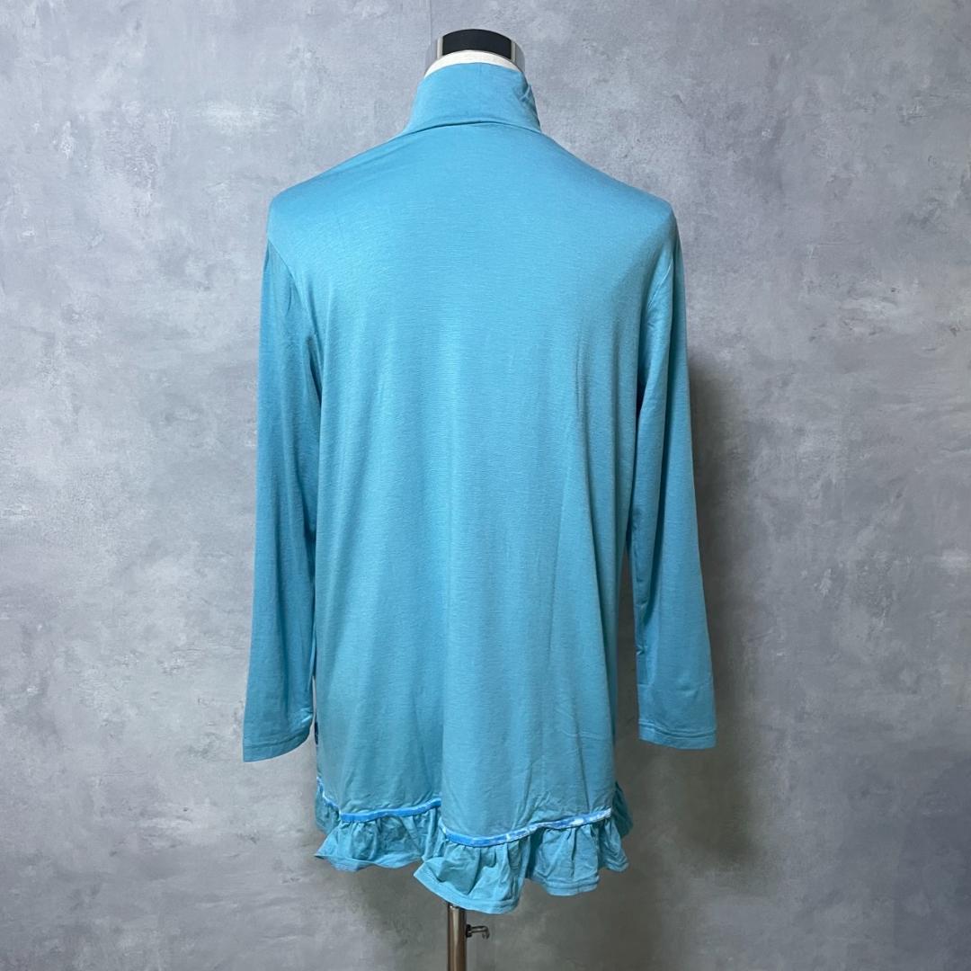 希少✨トクコプルミエヴォル チュニック 星座 フリル Aライン 水色 S1729