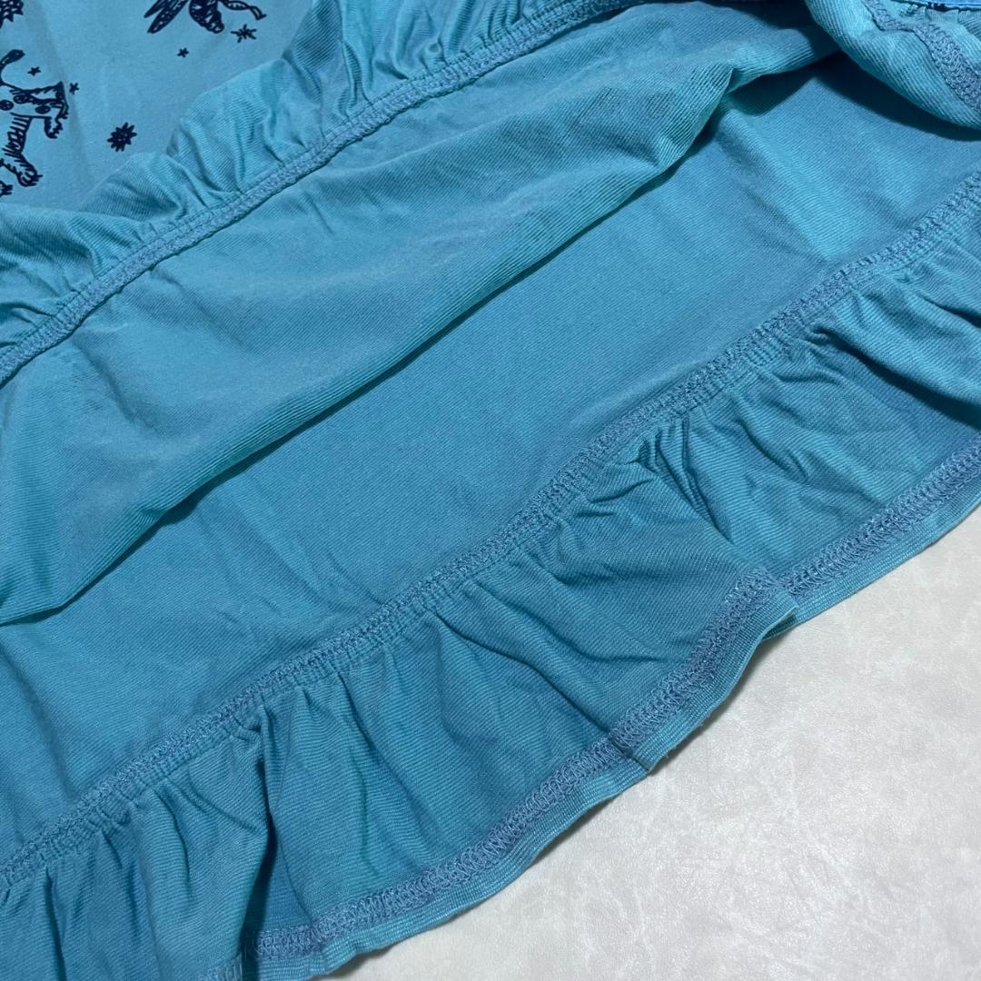 希少✨トクコプルミエヴォル チュニック 星座 フリル Aライン 水色 S1729