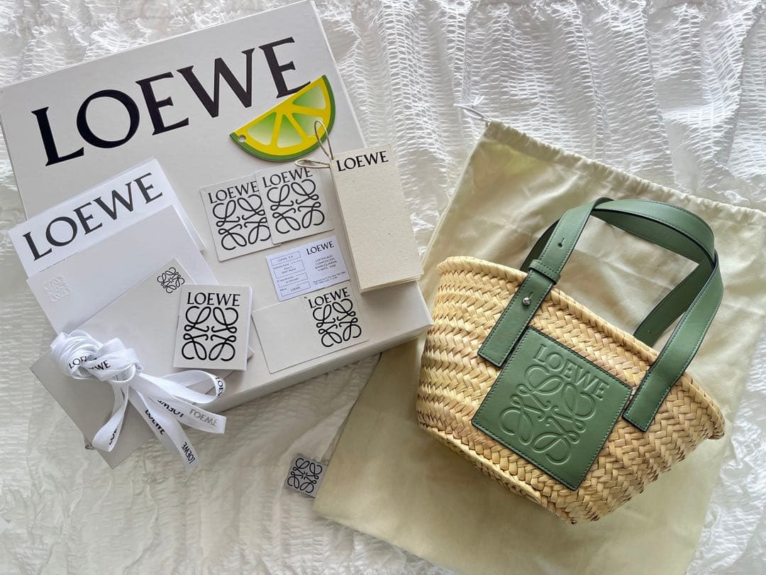 LOEWE カゴバッグ　ローズマリー　グリーン