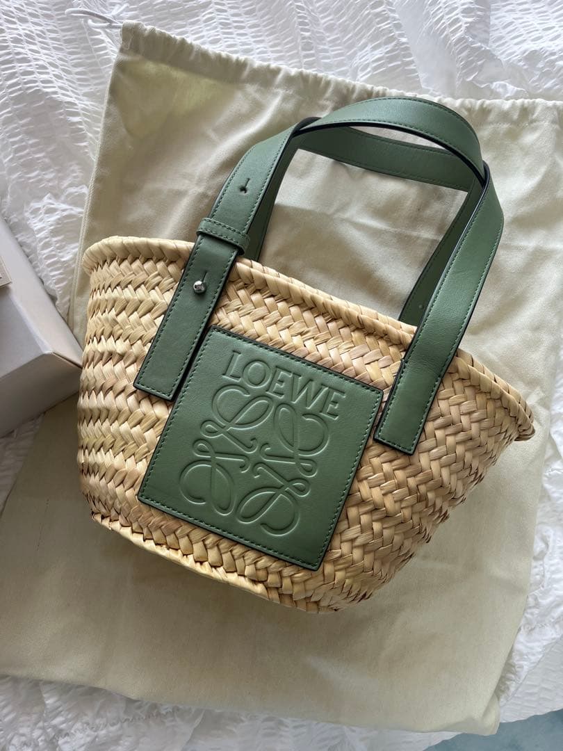 LOEWE カゴバッグ　ローズマリー　グリーン
