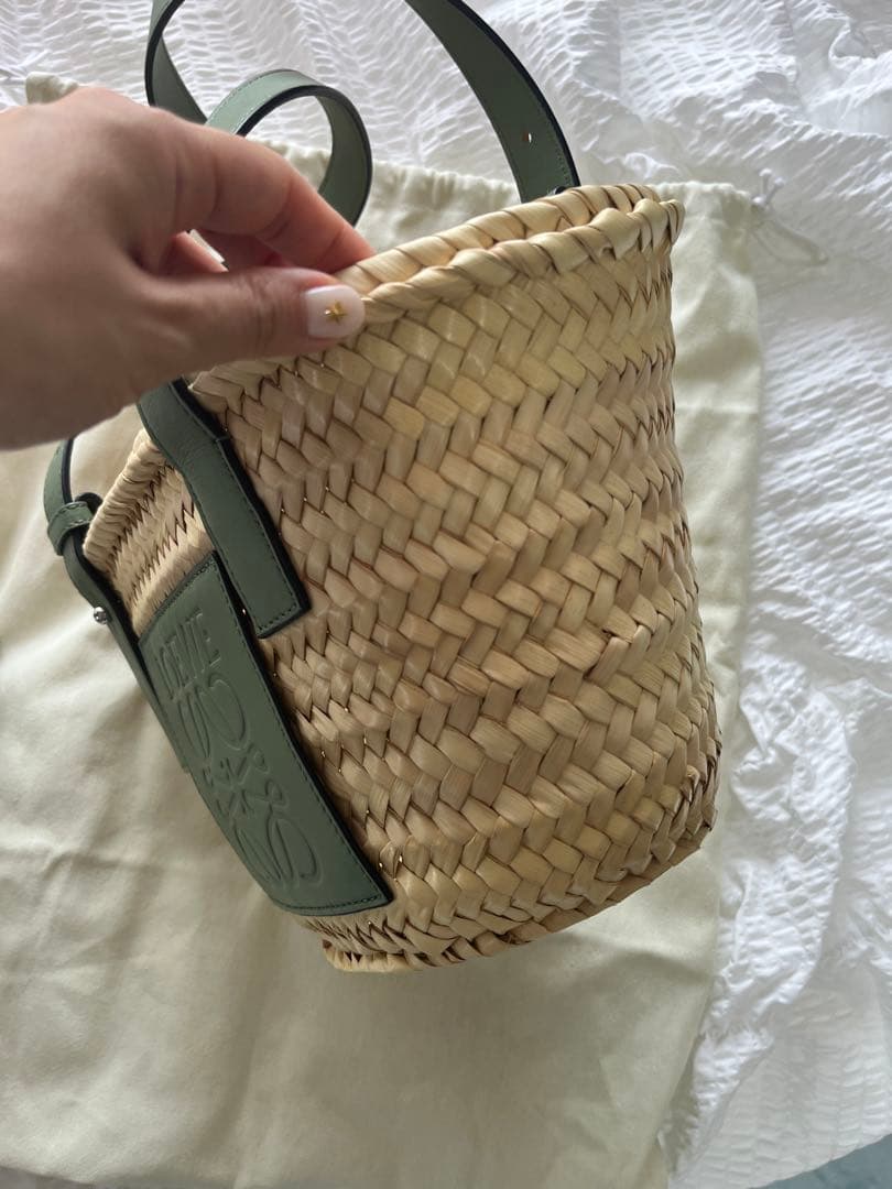 LOEWE カゴバッグ　ローズマリー　グリーン
