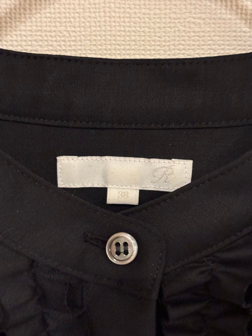 極美品　23区　R　ウールトロストレッチフリルブラウス　38