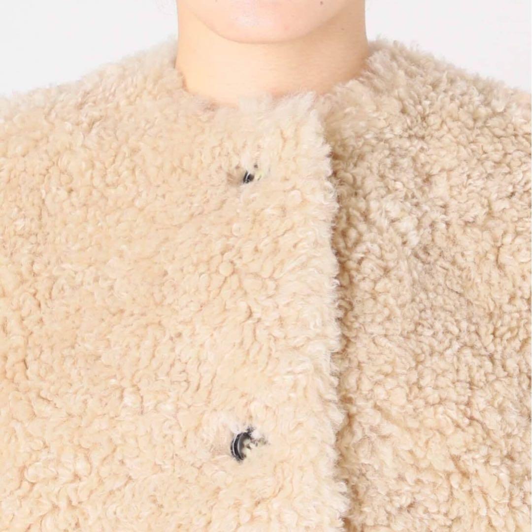 FRAMeWORK フェイクファーベスト ベージュ