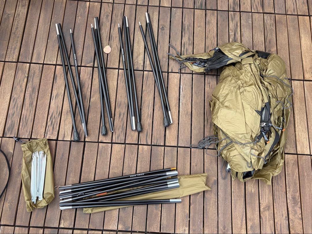 ミニマルワークス ジャックシェルターミニ サイドポールセット タン