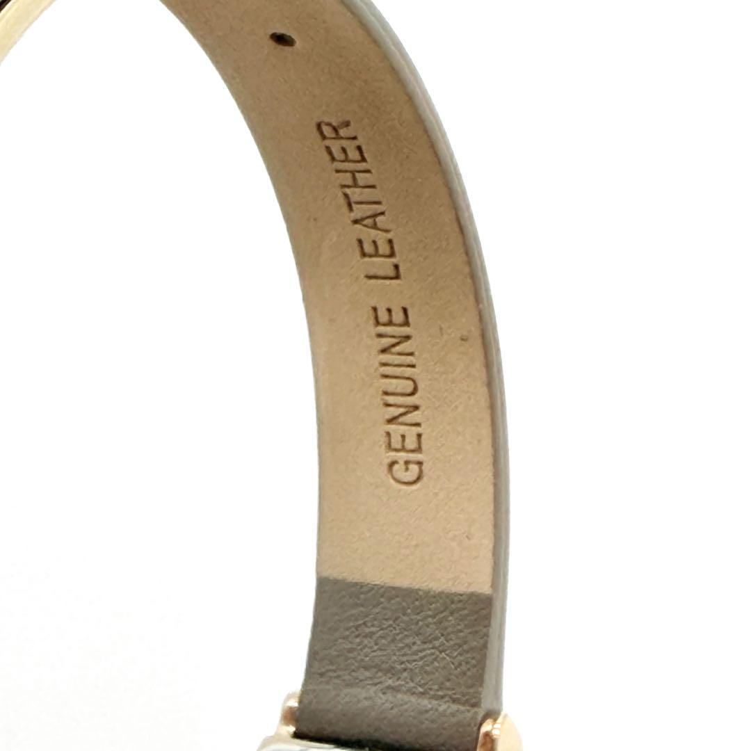 ete 腕時計 ダイヤ付 ゴールド×グレージュ ナチュラル 大人 美品