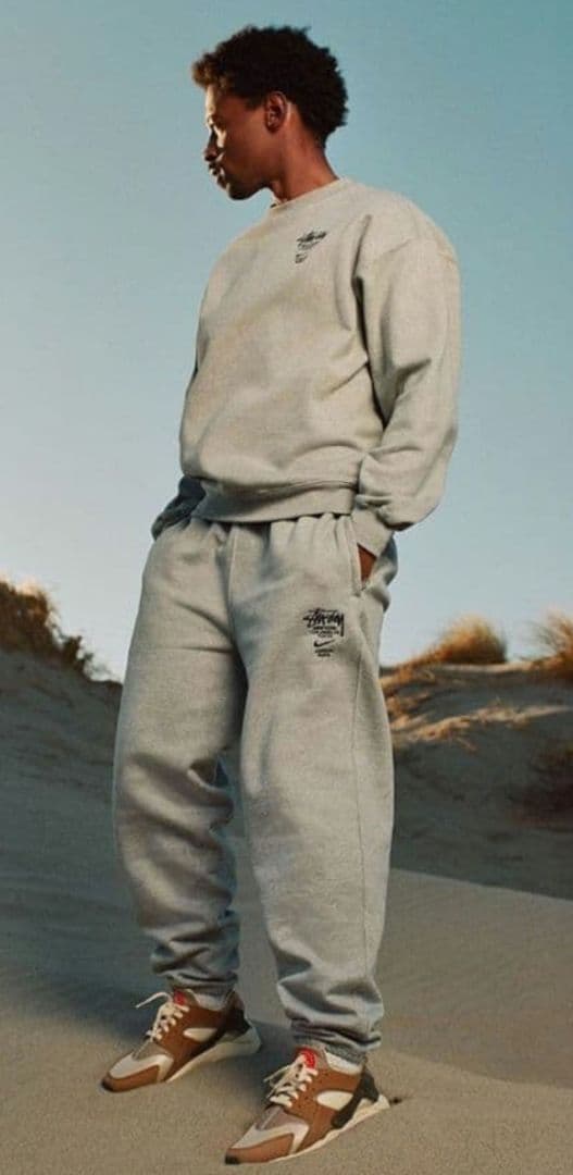 【激レア・即完売モデル】ゆるダボ　NIKE×Stussy　スウェット　グレー　L