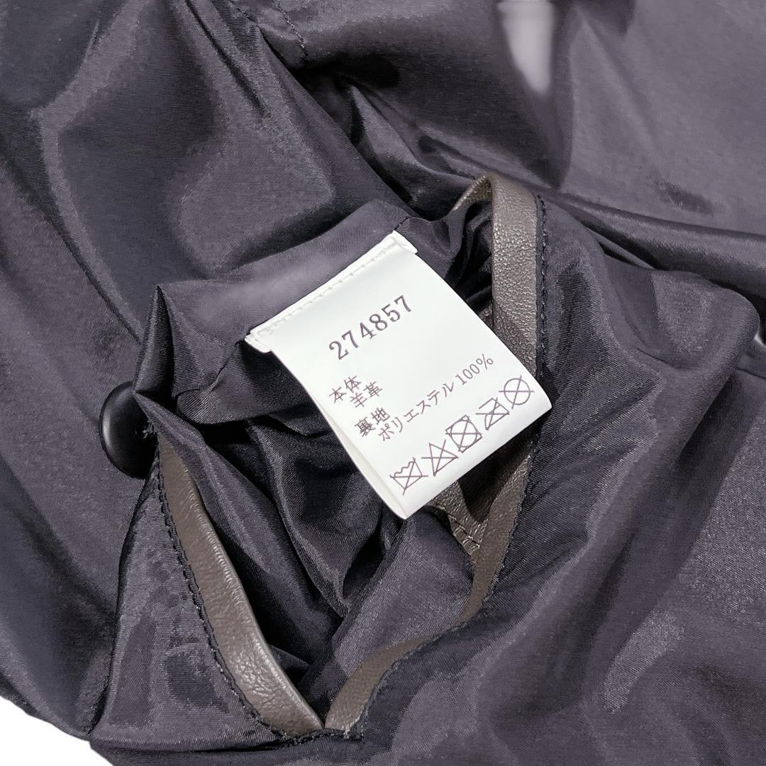 EMMETI ラムナッパレザー ベスト M 羊革　焦げ茶系 エンメティ 新品