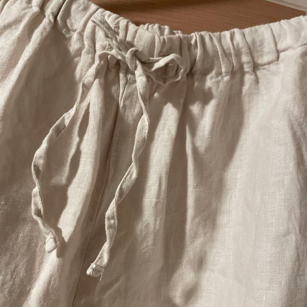 ネストローブ　リネンフリルイージーパンツ　オフホワイト　美品