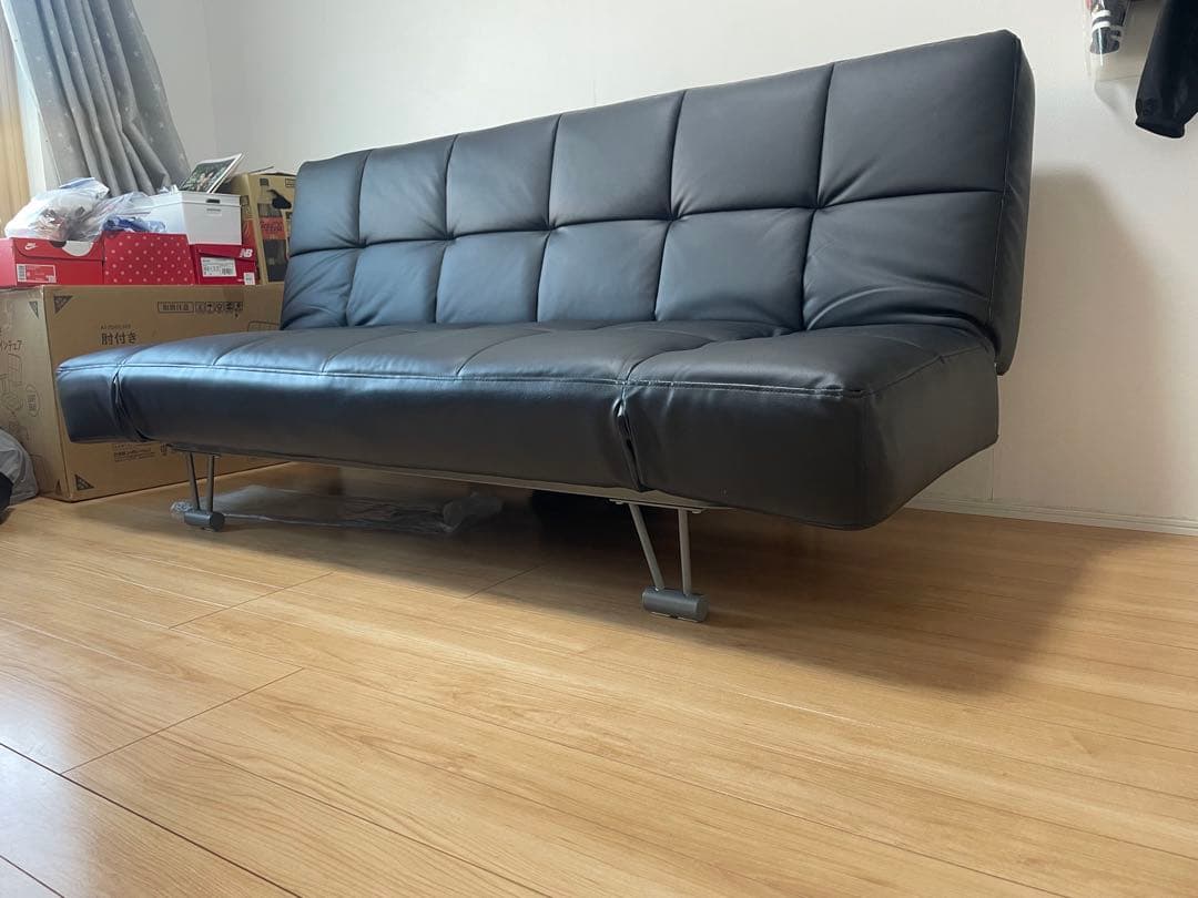 【美品】ソファーベッド　2〜3人掛けソファ