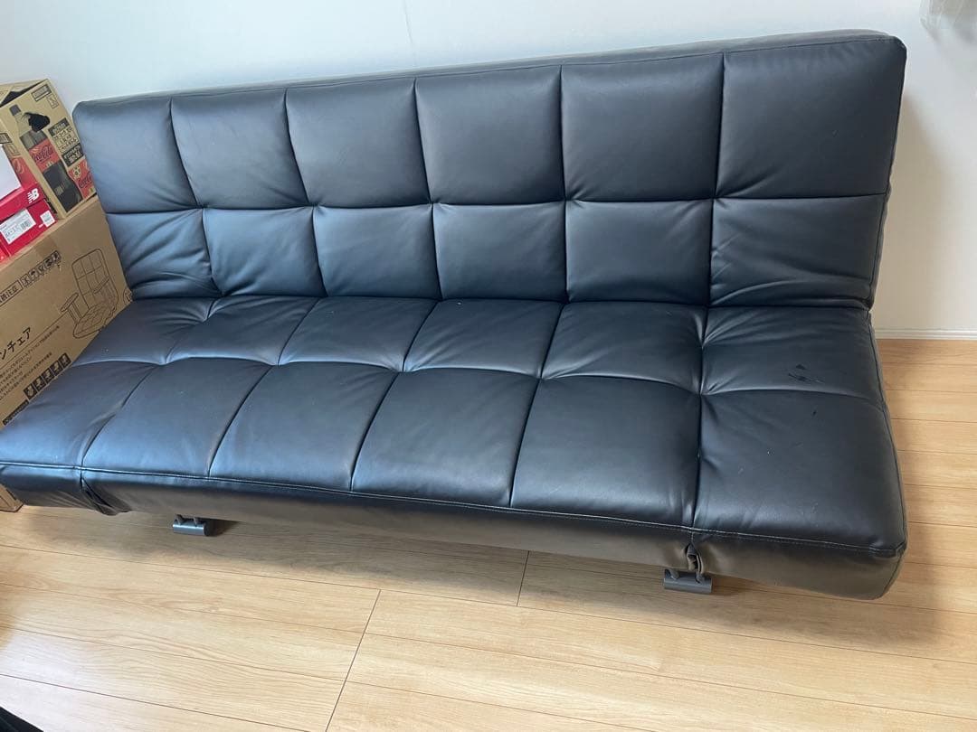 【美品】ソファーベッド　2〜3人掛けソファ