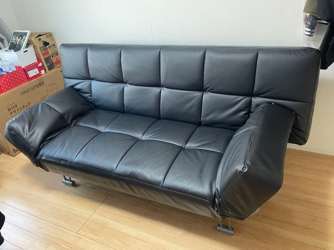 【美品】ソファーベッド　2〜3人掛けソファ