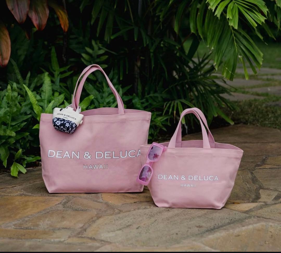 DEAN & DELUCA ピンクエコバッグ　Lサイズ　ロイヤルハワイアン限定