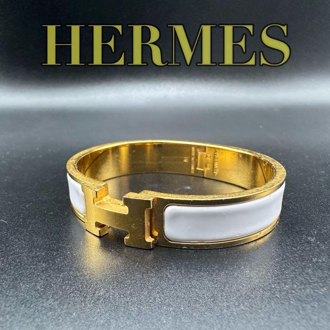 人気✨　エルメス　HERMES　バングル　Hクリック　ゴールド　1615