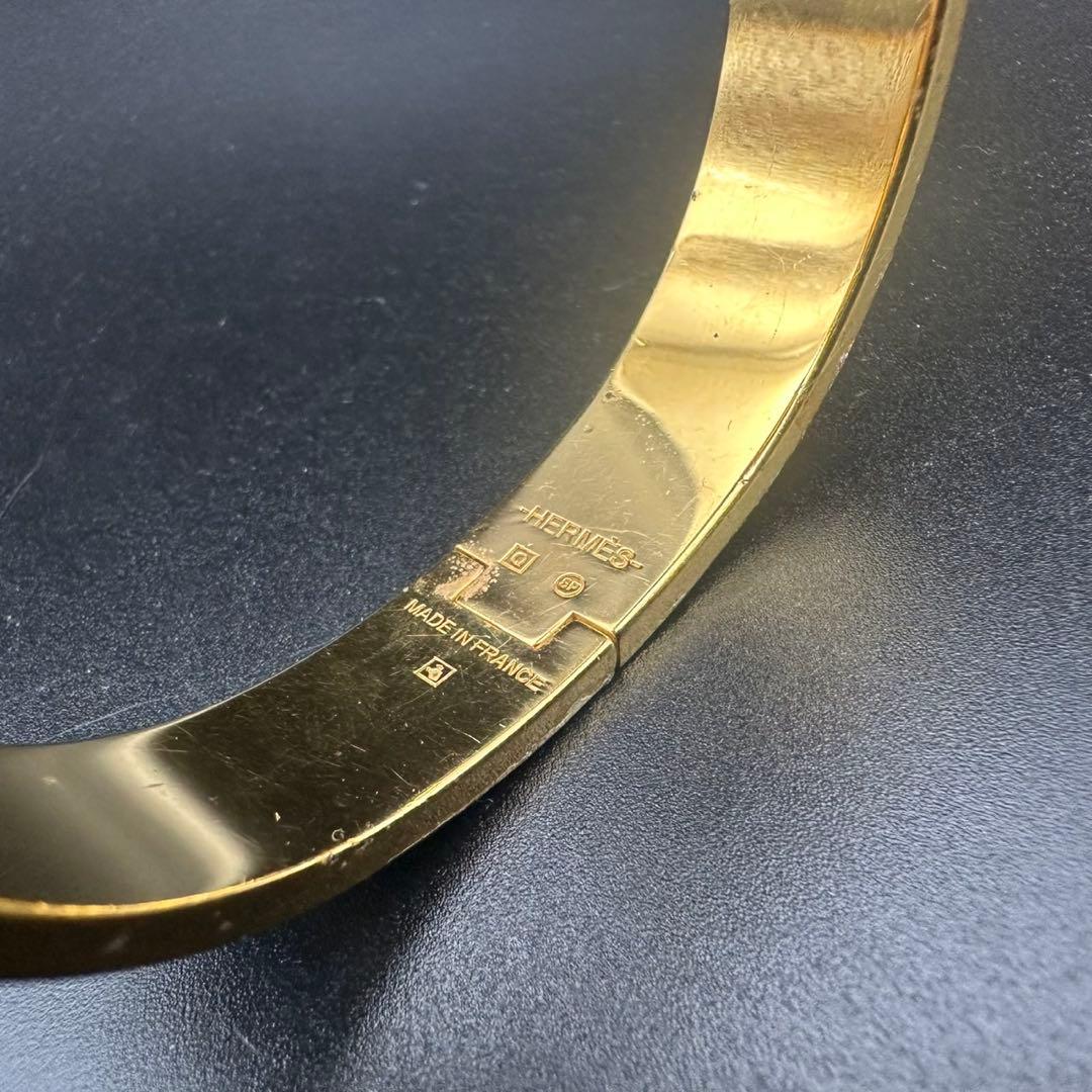 人気✨　エルメス　HERMES　バングル　Hクリック　ゴールド　1615