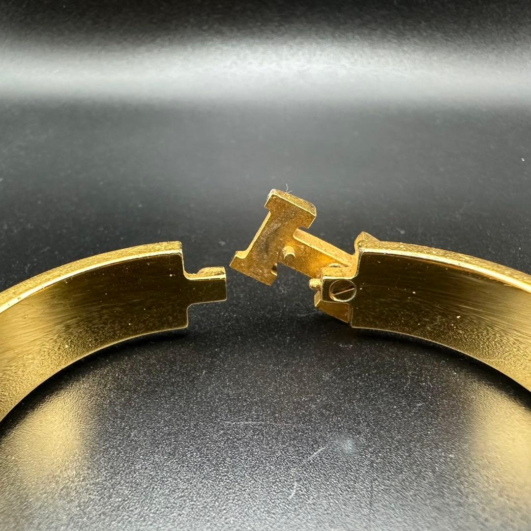 人気✨　エルメス　HERMES　バングル　Hクリック　ゴールド　1615