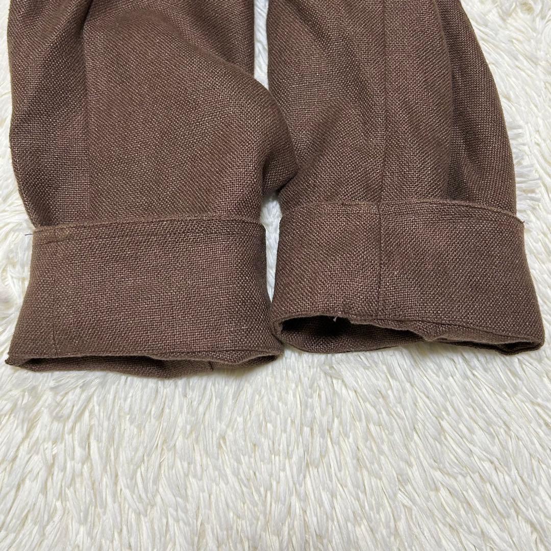 Jeanik リネン カバーオールジャケット サイズL相当 ブラウン