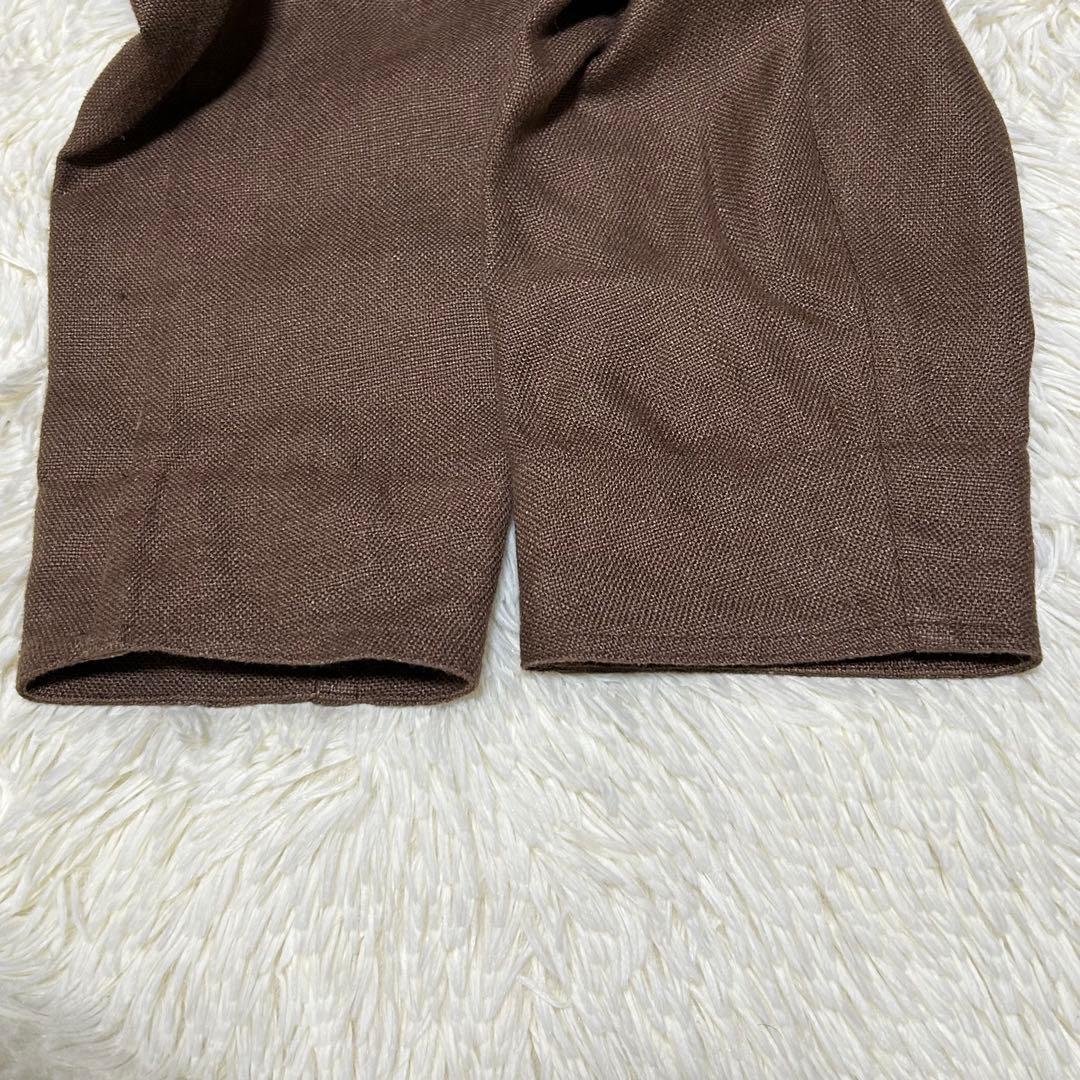 Jeanik リネン カバーオールジャケット サイズL相当 ブラウン