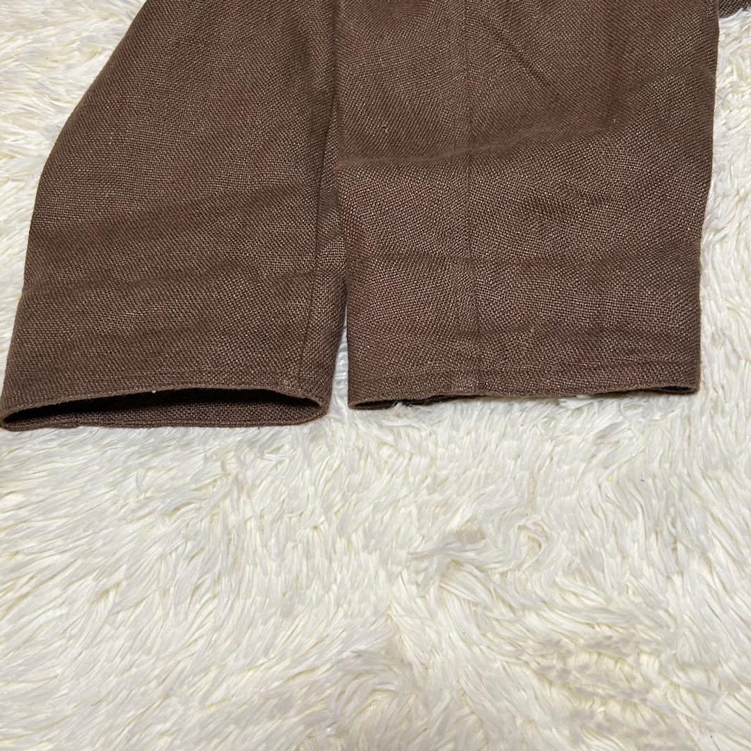 Jeanik リネン カバーオールジャケット サイズL相当 ブラウン