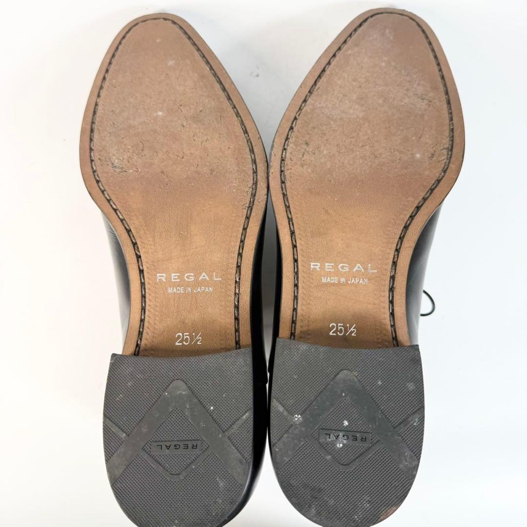 【極美品】REGAL　リーガル〈06AR〉ストレートチップ（25,5）革靴　黒