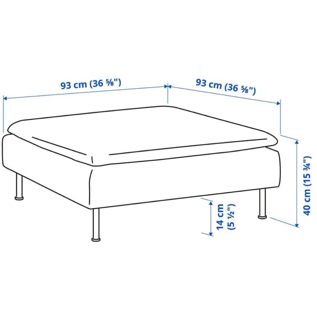 【即購入◎/美品】IKEAソーデルハムン/オットマン/トネルードグレー