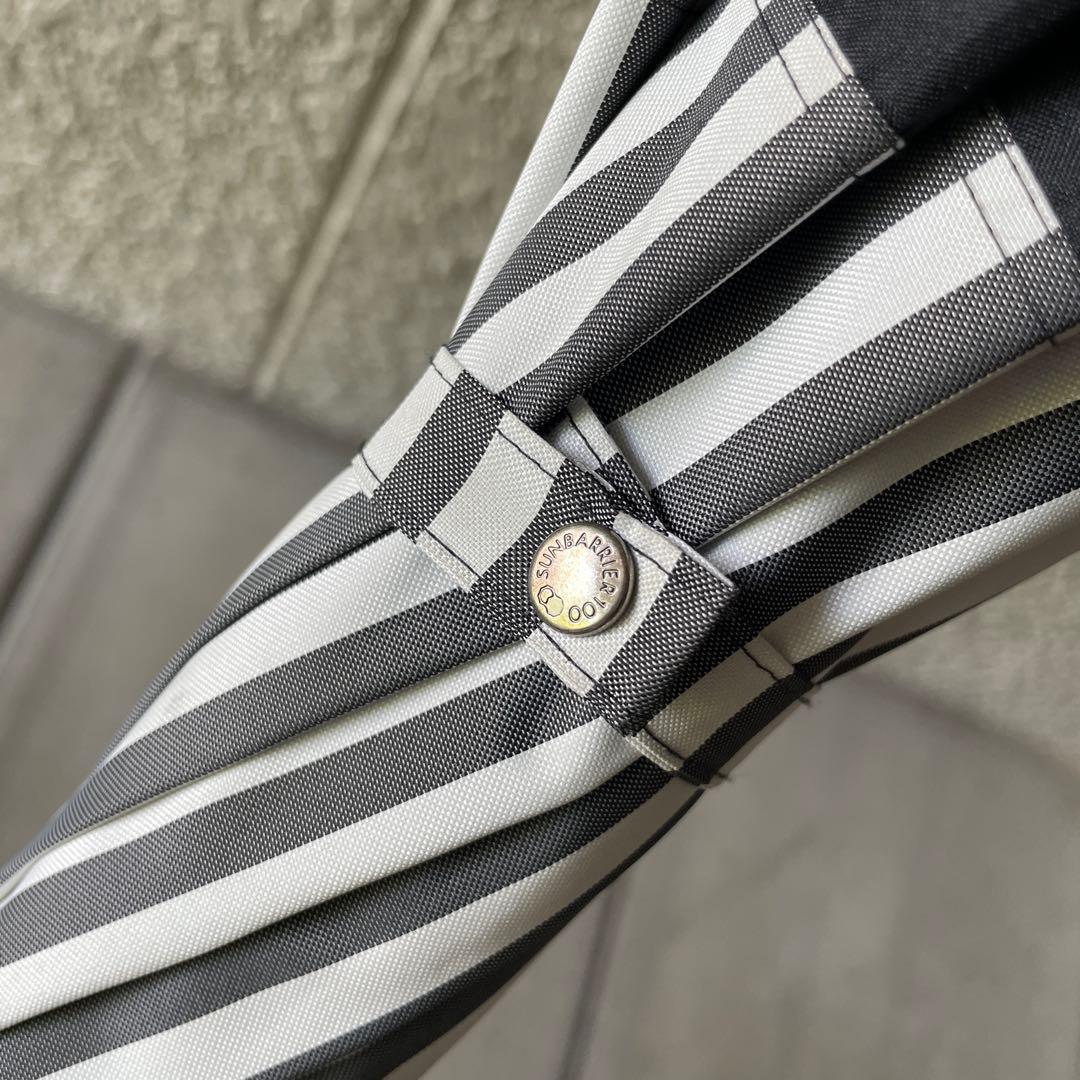 サンバリア100 Lサイズ 白黒ストライプ 長傘