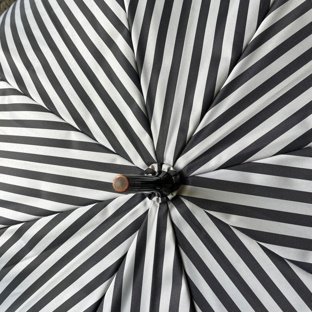 サンバリア100 Lサイズ 白黒ストライプ 長傘