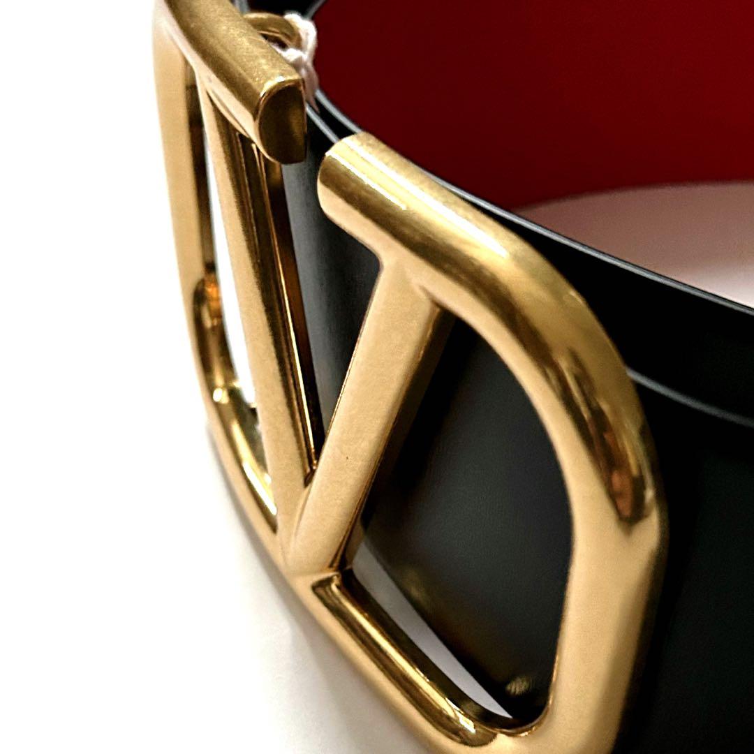 新品75 70MM VALENTINO ヴァレンティノ Vロゴ ベルト VLTN